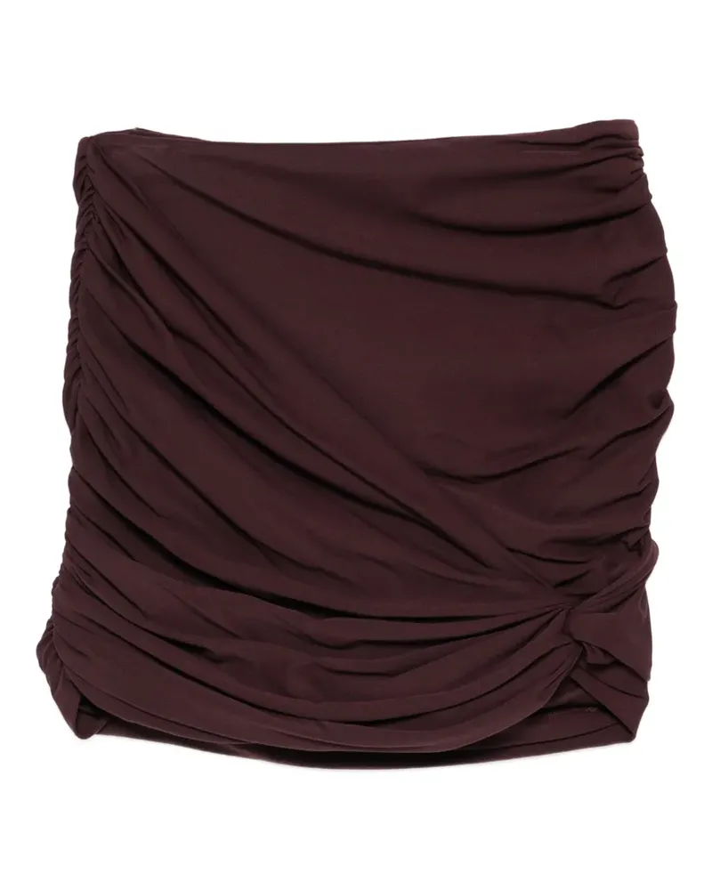 Magda Butrym Geraffter Rock mit Knoten - Rot Rot