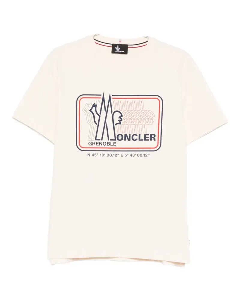 Moncler logo-graphic T-shirt - Nude Nude