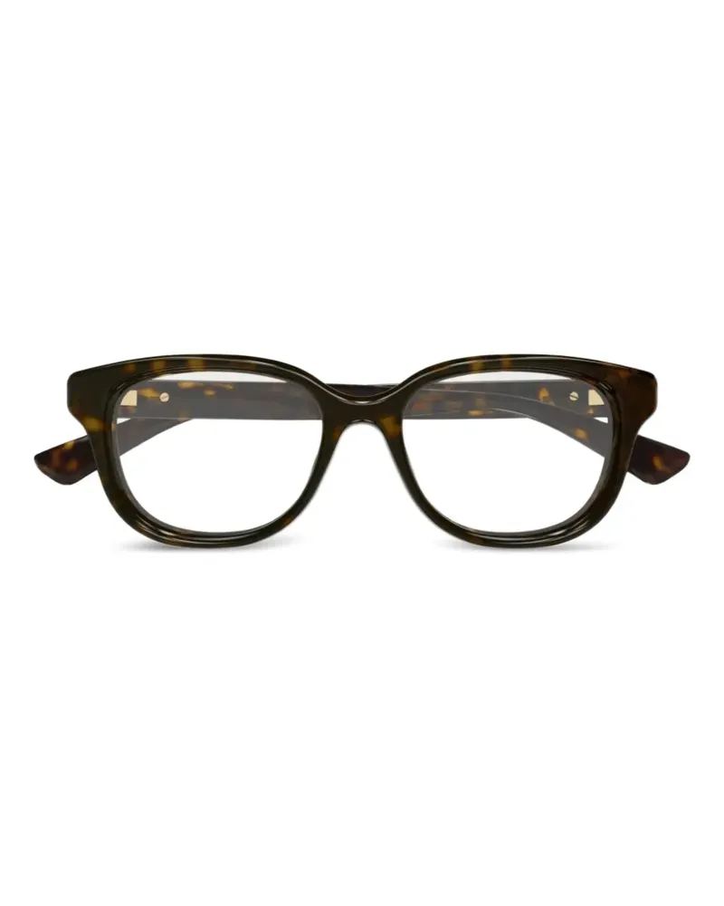Gucci Brille mit rundem Gestell - Braun Braun