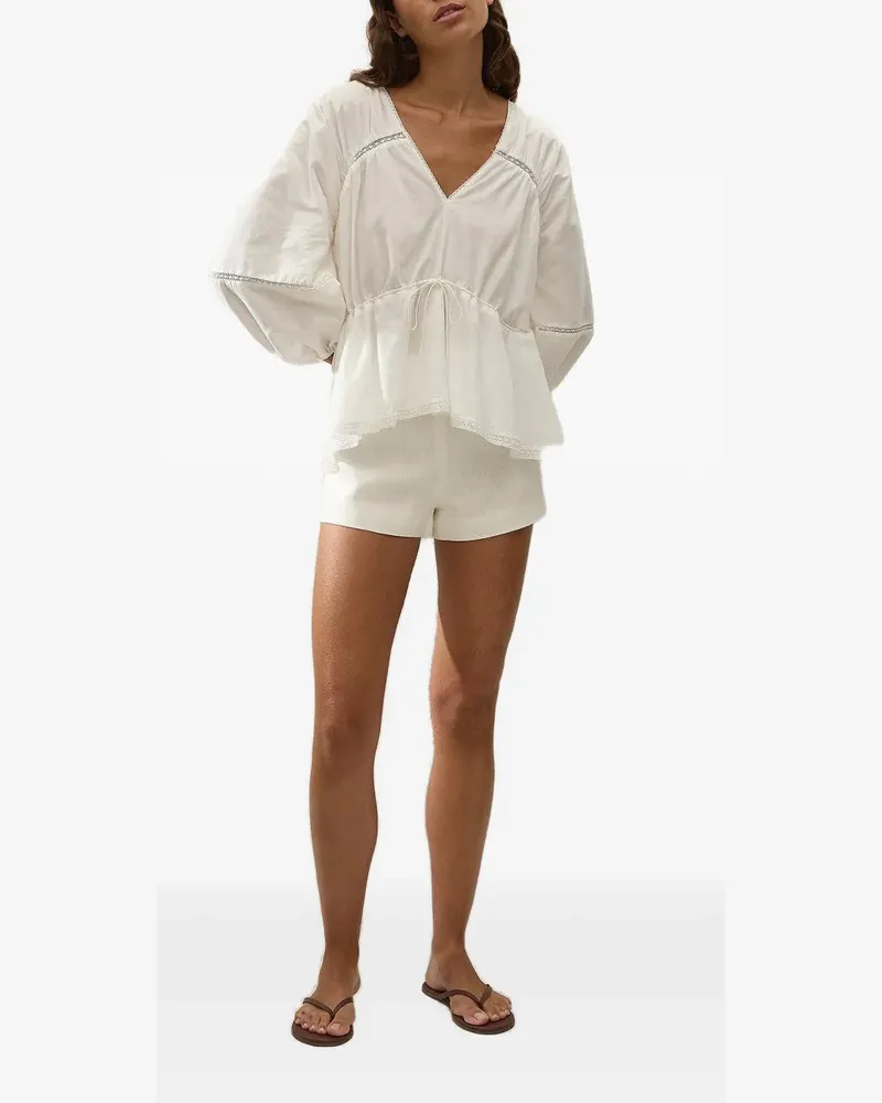 Faithfull The Brand Hardy cuffed shorts - Weiß Weiß