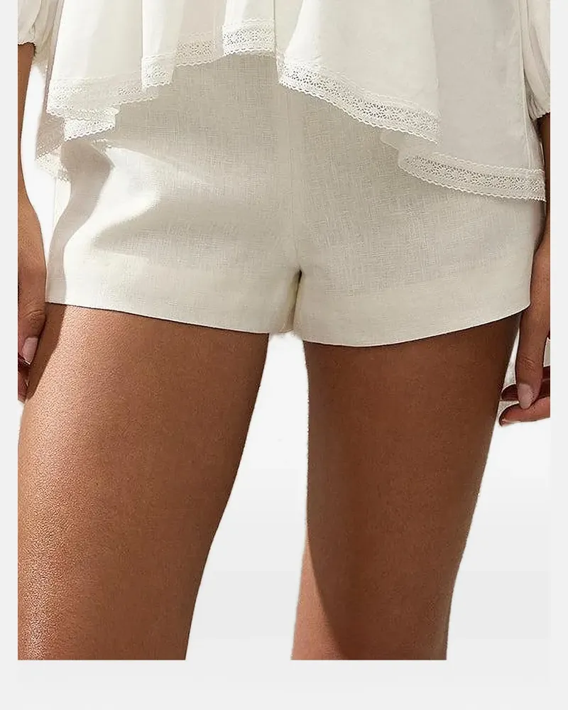 Faithfull The Brand Hardy cuffed shorts - Weiß Weiß