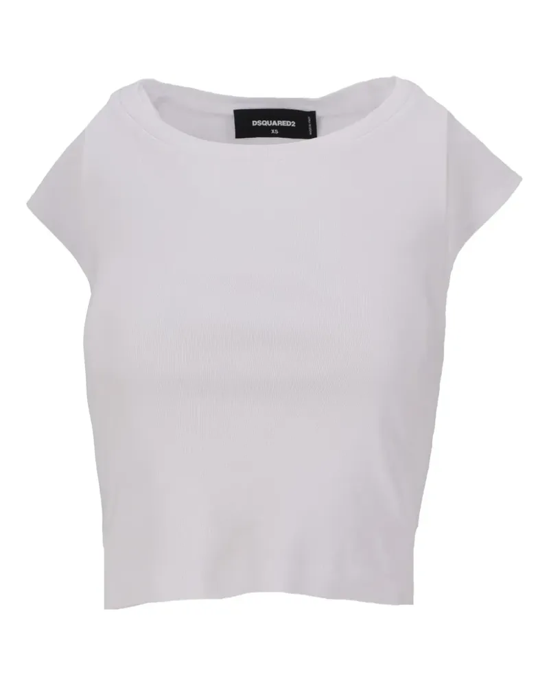 Dsquared2 Geripptes T-Shirt - Weiß Weiß