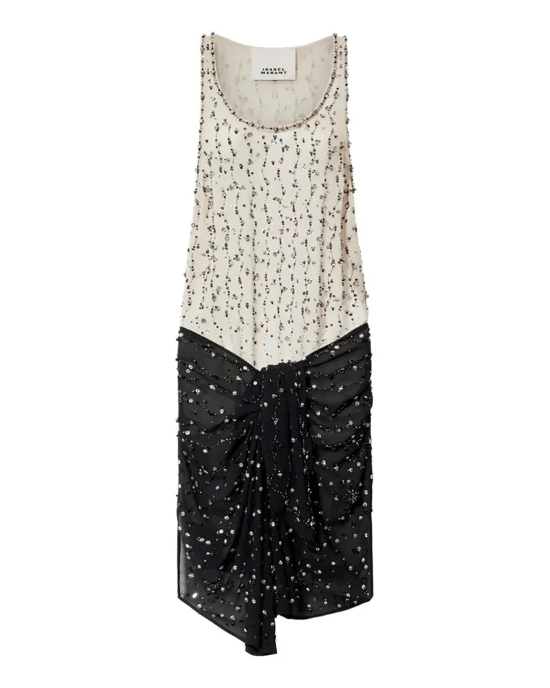 Isabel Marant Milea sequin-embellished knotted mini dress - Schwarz Schwarz