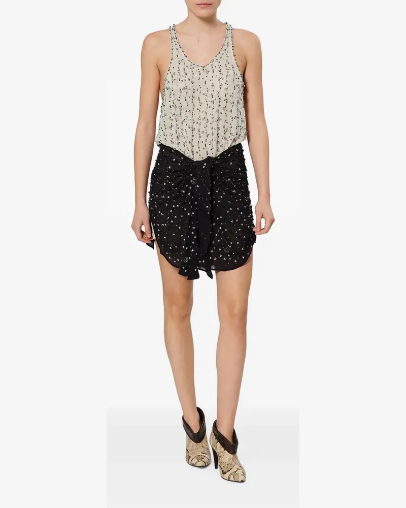 Isabel Marant Milea Minikleid mit Pailletten - Schwarz Schwarz