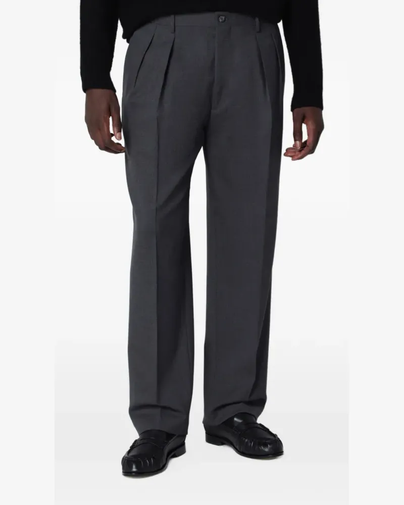 Biagio Santaniello Miro Tapered-Hose mit Bundfalten - Grau Grau