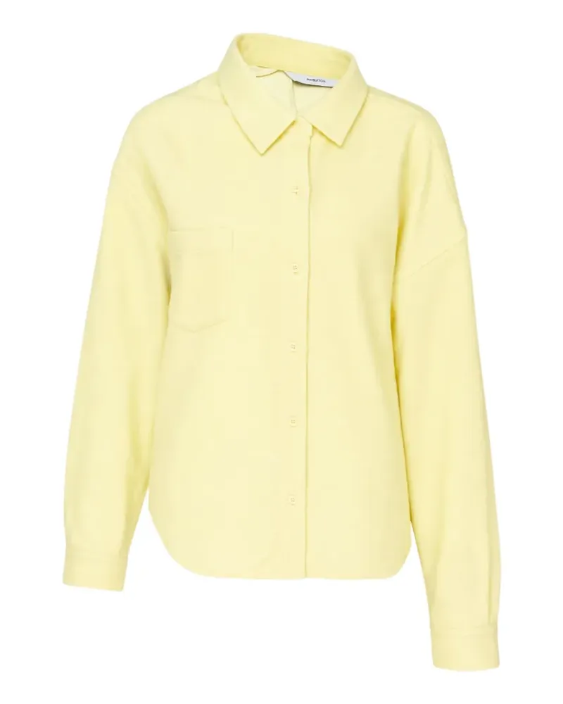 pushBUTTON asymmetric-seam pocket-detail shirt - Gelb Gelb