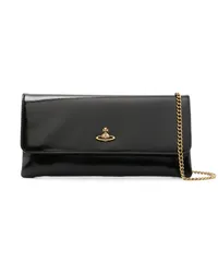 Vivienne Westwood Clutch mit Klappverschluss Schwarz