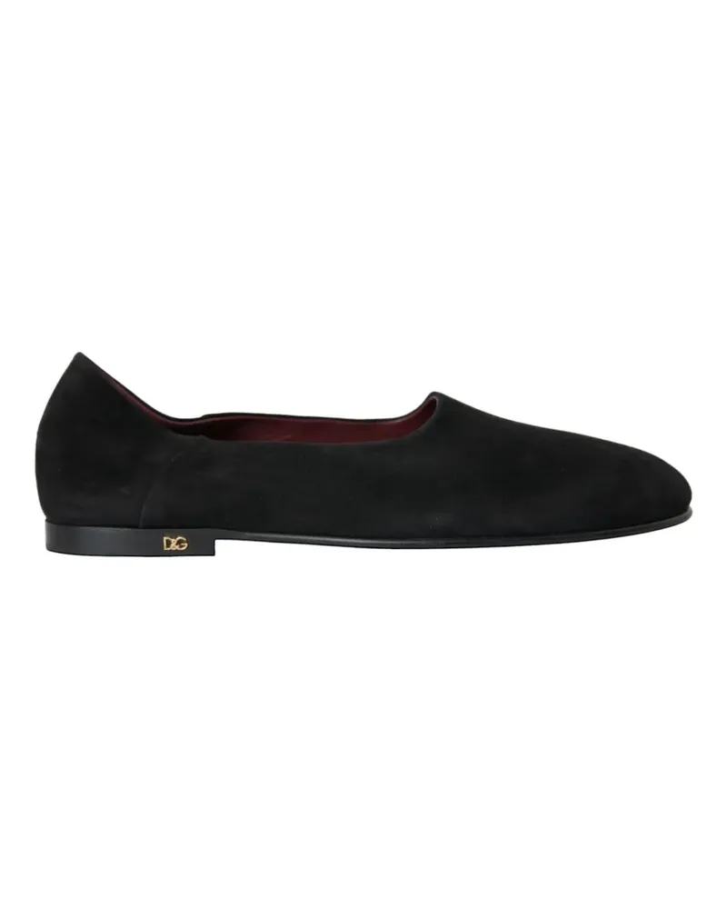 Dolce & Gabbana Loafer aus Wildleder - Schwarz Schwarz