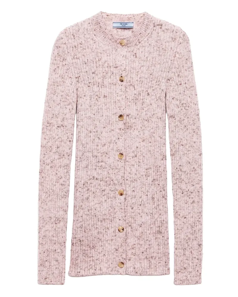 Prada Cardigan aus geripptem Strick - Rosa Rosa