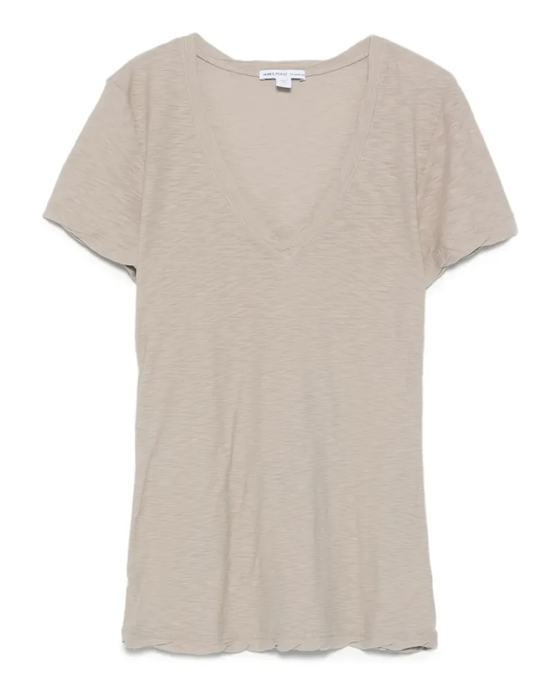 James Perse T-Shirt mit V-Ausschnitt - Nude Nude
