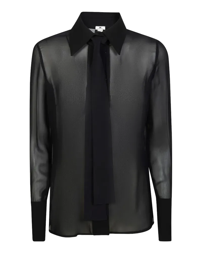 Elisabetta Franchi tie shirt - Schwarz Schwarz