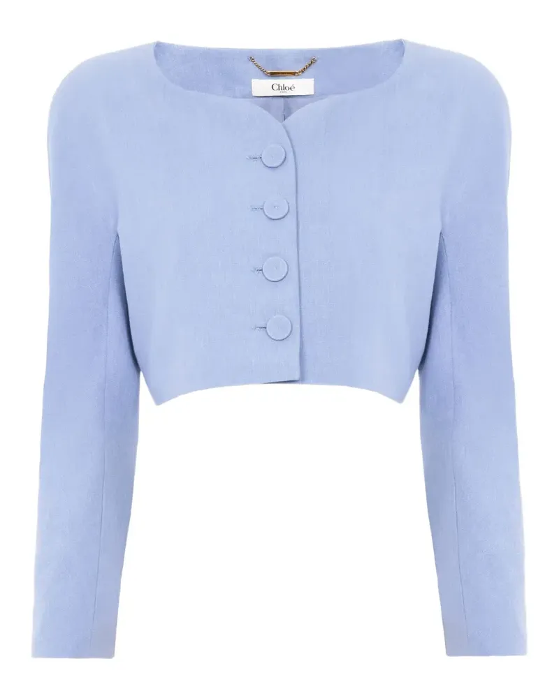 Chloé Geknöpfte Cropped-Jacke - Blau Blau