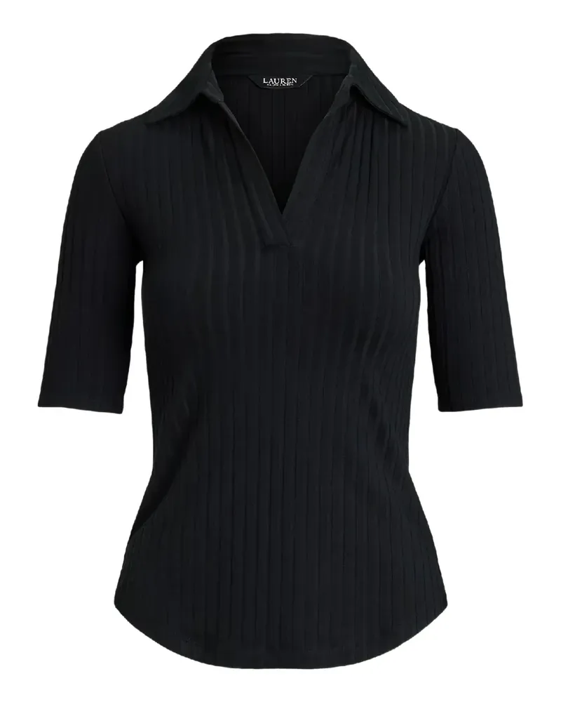 Ralph Lauren T-Shirt mit Poloshirtkragen - Schwarz Schwarz