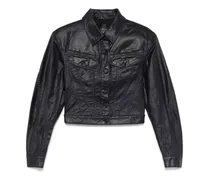 Jeansjacke mit Wachs-Effekt - Blau