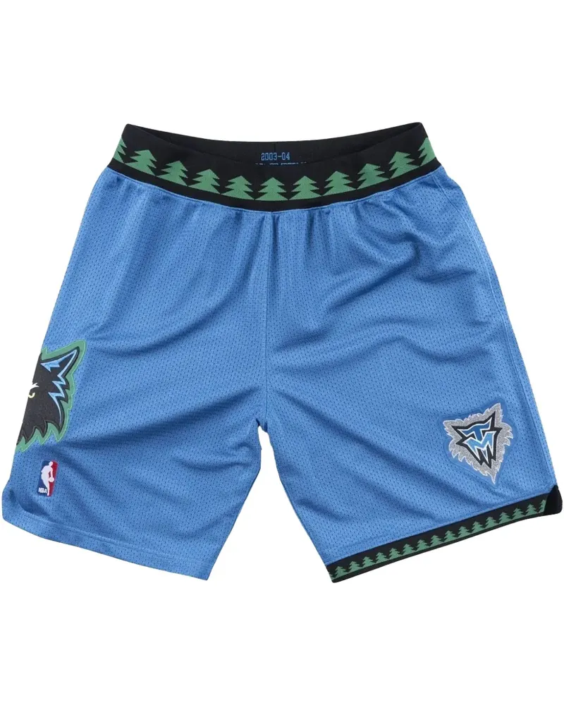 Mitchell & Ness Minnesota Timberwolves 2003/04 Authentic Road Shorts - Blau Blau