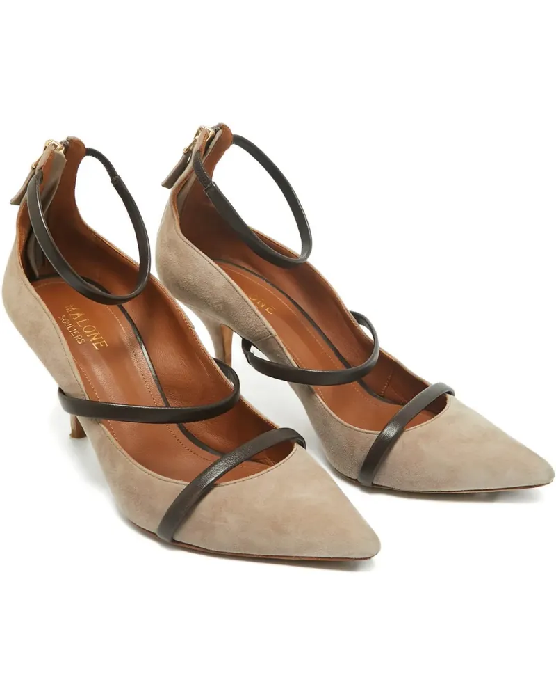 Malone Souliers Robyn Pumps aus Wildleder mit Knöchelriemen - Nude Nude