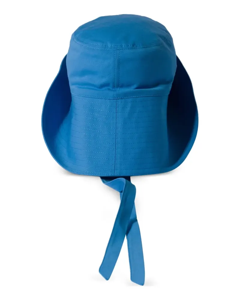 Miu Miu Popeline-Fischerhut mit breiter Krempe - Blau Blau