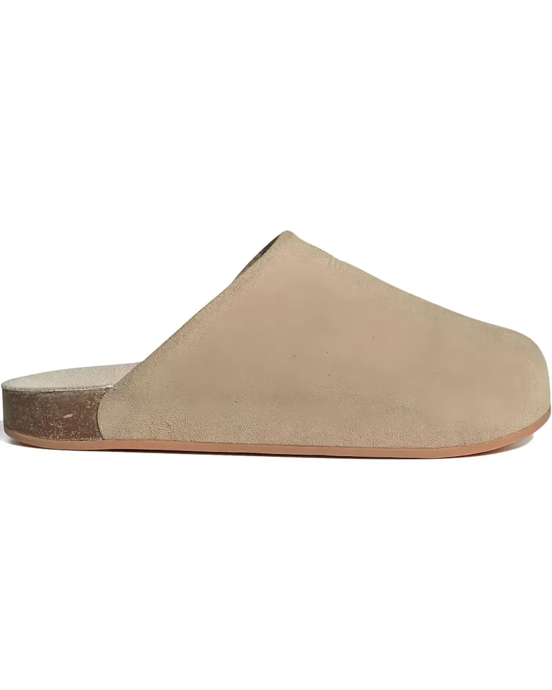 adidas Flache Adimule Mules aus Wildleder - Nude Nude