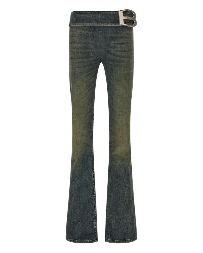 Balenciaga Bootcut-Jeans mit Schnalle - Blau Blau