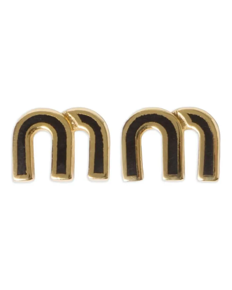 Miu Miu Emaillierte Ohrringe - Gold Gold