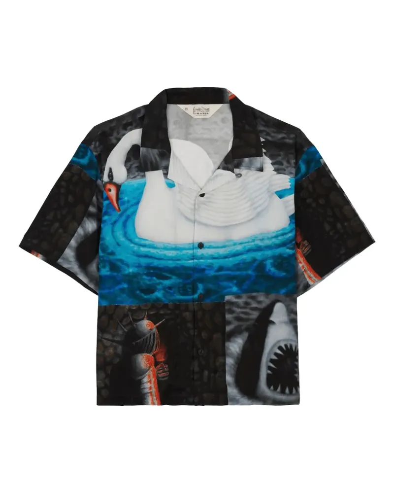 Brain Dead Copia graphic-print short-sleeve shirt - Schwarz Schwarz
