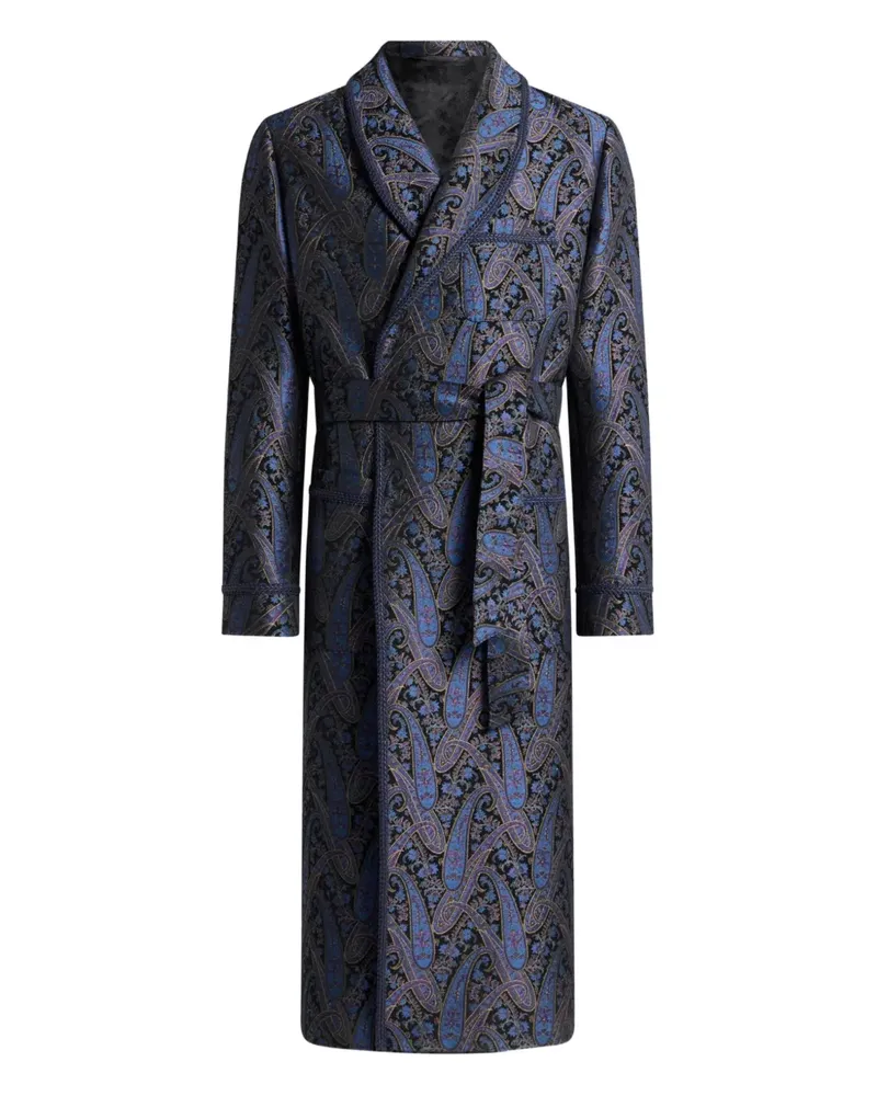 Etro jacquard paisley-motif robe - Blau Blau