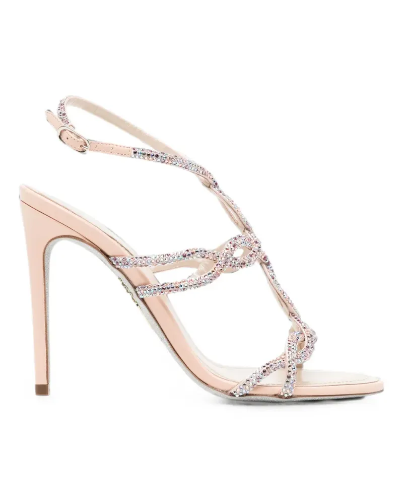 René Caovilla 105mm Braid crystal-embellished sandals - Rosa Rosa