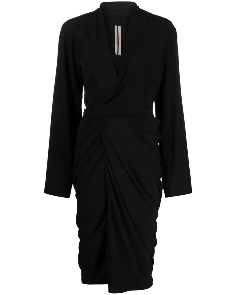 Rick Owens Wickelkleid mit Schnürung - Schwarz Schwarz