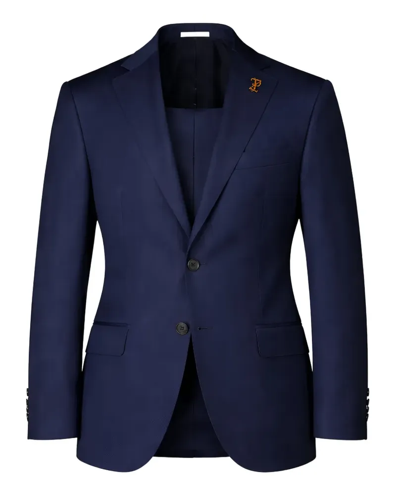 Pal Zileri logo-plaque wool blazer - Blau Blau
