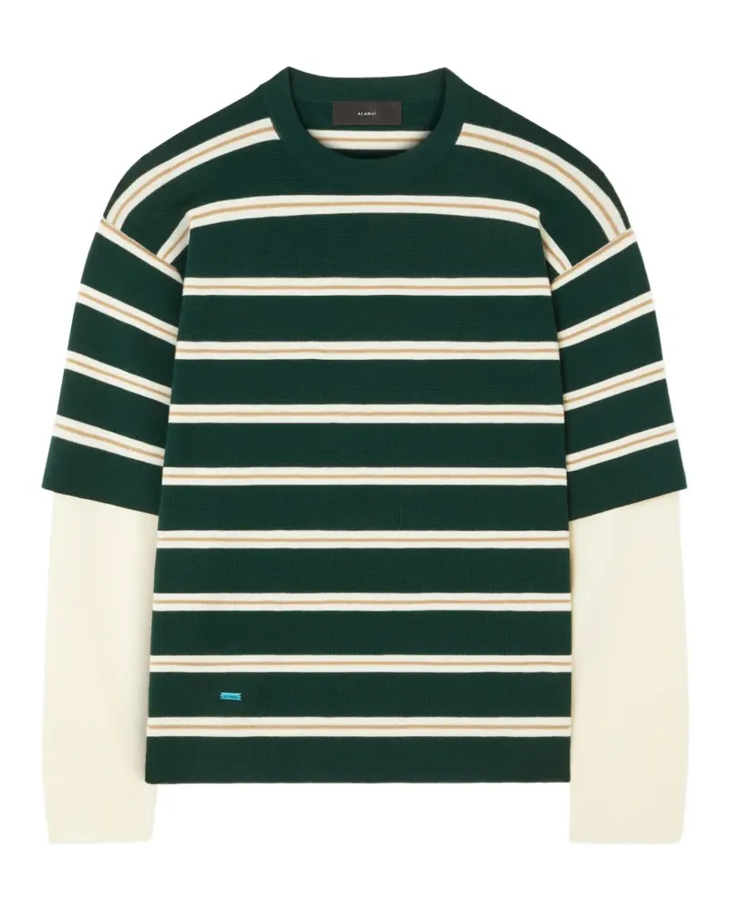 Alanui Gestreiftes Langarmshirt - Grün Grün