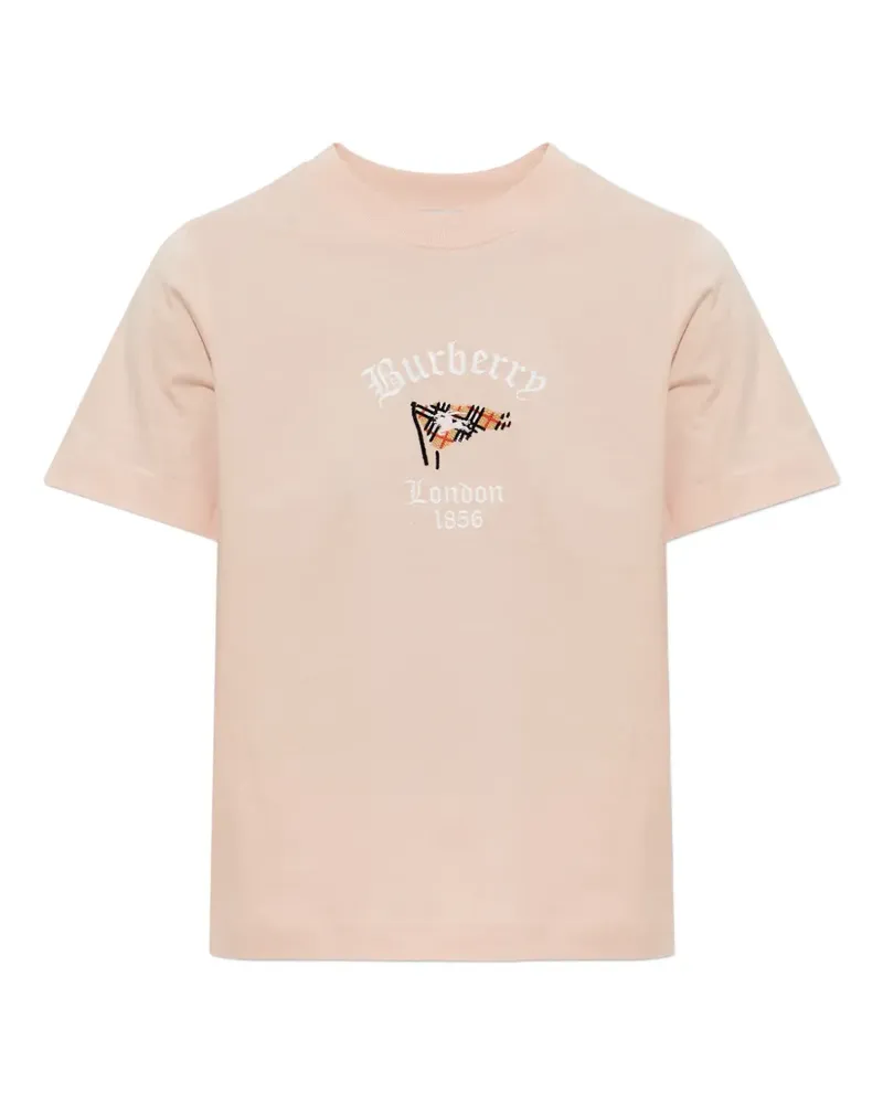 Burberry logo-embroidered T-shirt - Rosa Rosa