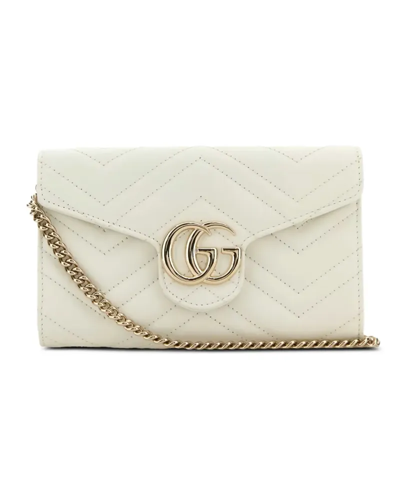 Gucci GG Marmont Portemonnaie mit Zickzackmuster - Weiß Weiß