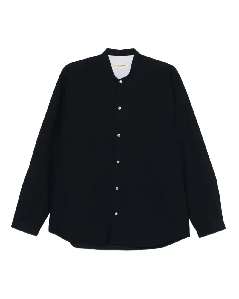Officine Generale Jahlan Hemd mit Knöpfen - Blau Blau