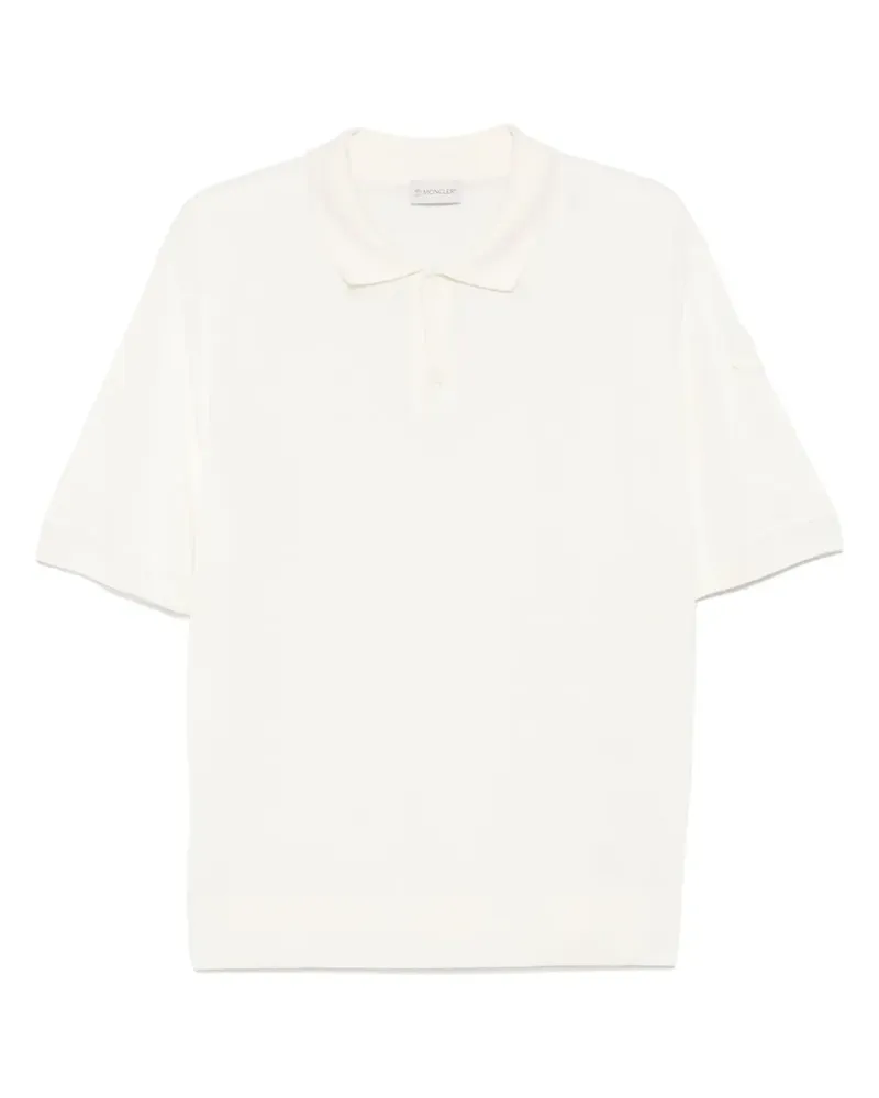 Moncler Fein gestricktes Poloshirt - Nude Nude