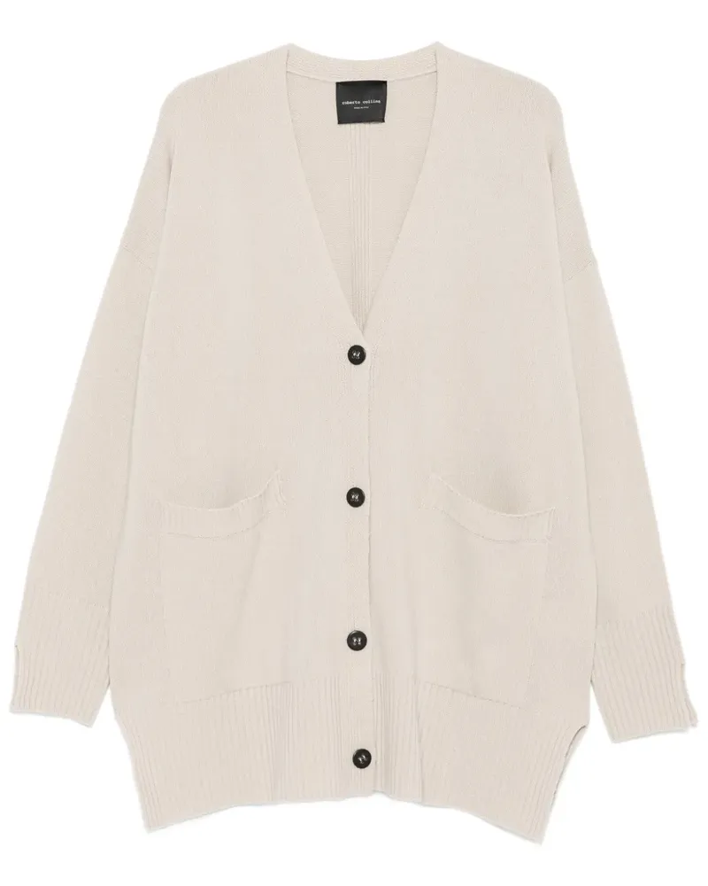 Roberto Collina Cardigan mit aufgesetzter Tasche - Nude Nude