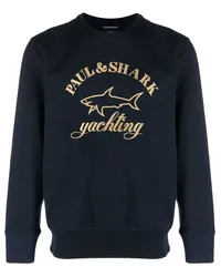 Paul & Shark Sweatshirt mit Logo-Stickerei Blau