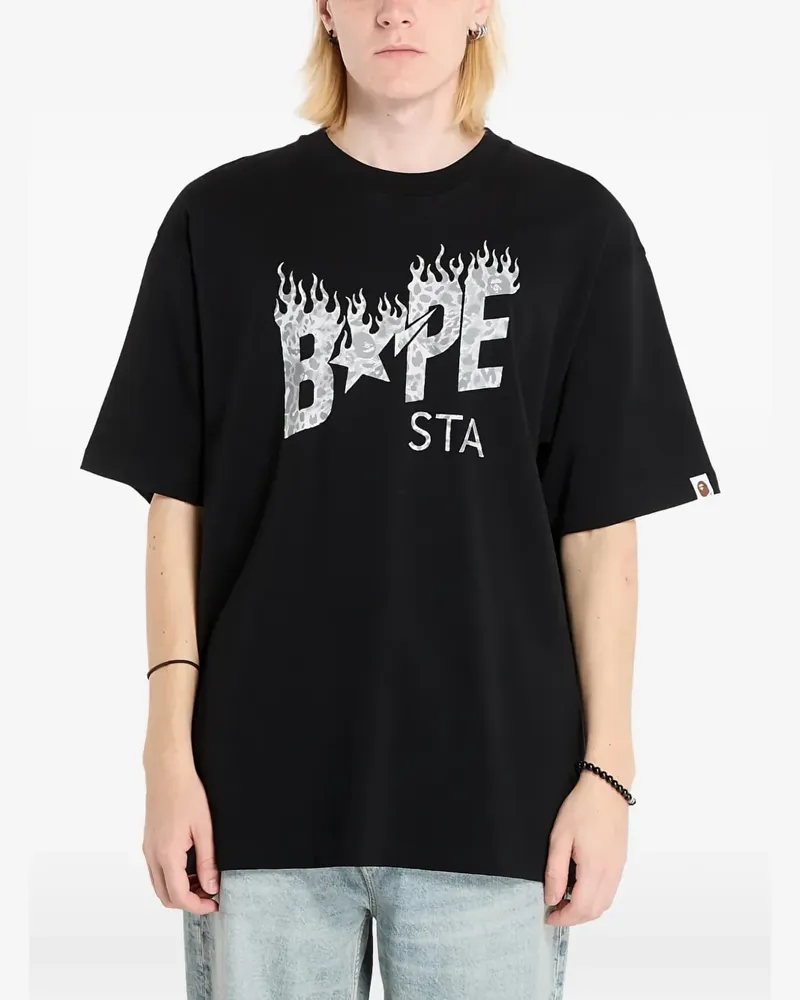 BAPE T-Shirt mit Print - Schwarz Schwarz