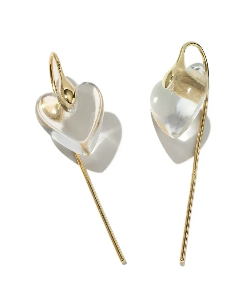 OTIUMBERG Heart Ohrringe mit Quarz - Gold Gold