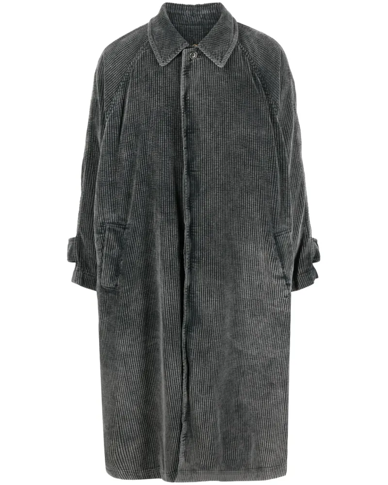 Uma Wang Trenchcoat aus Cord - Grau Grau