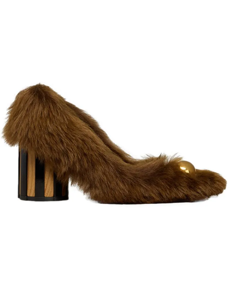 AMI Paris Heels mit verzierter Kappe 100mm - Braun Braun