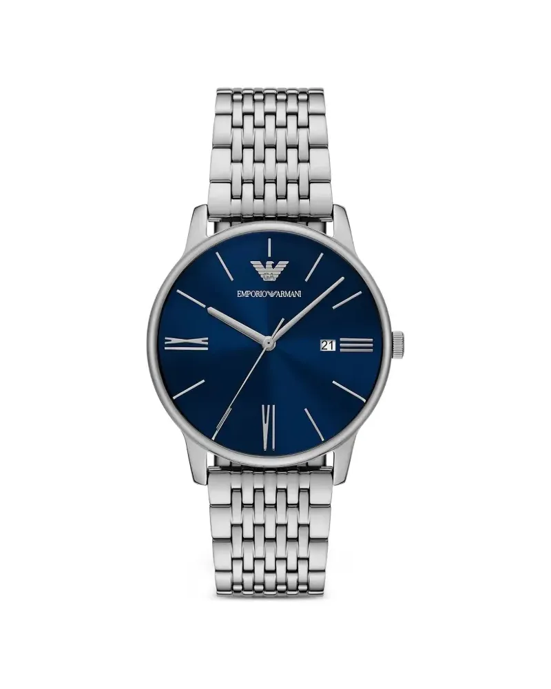 Emporio Armani Three-Hand Date 39mm - Blau Blau