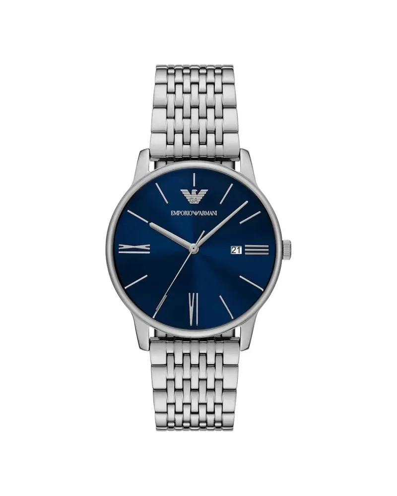Emporio Armani Three-Hand Date 39mm - Blau Blau