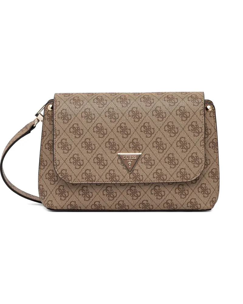 Guess Meridian Umhängetasche mit Logo-Schild - Nude Nude