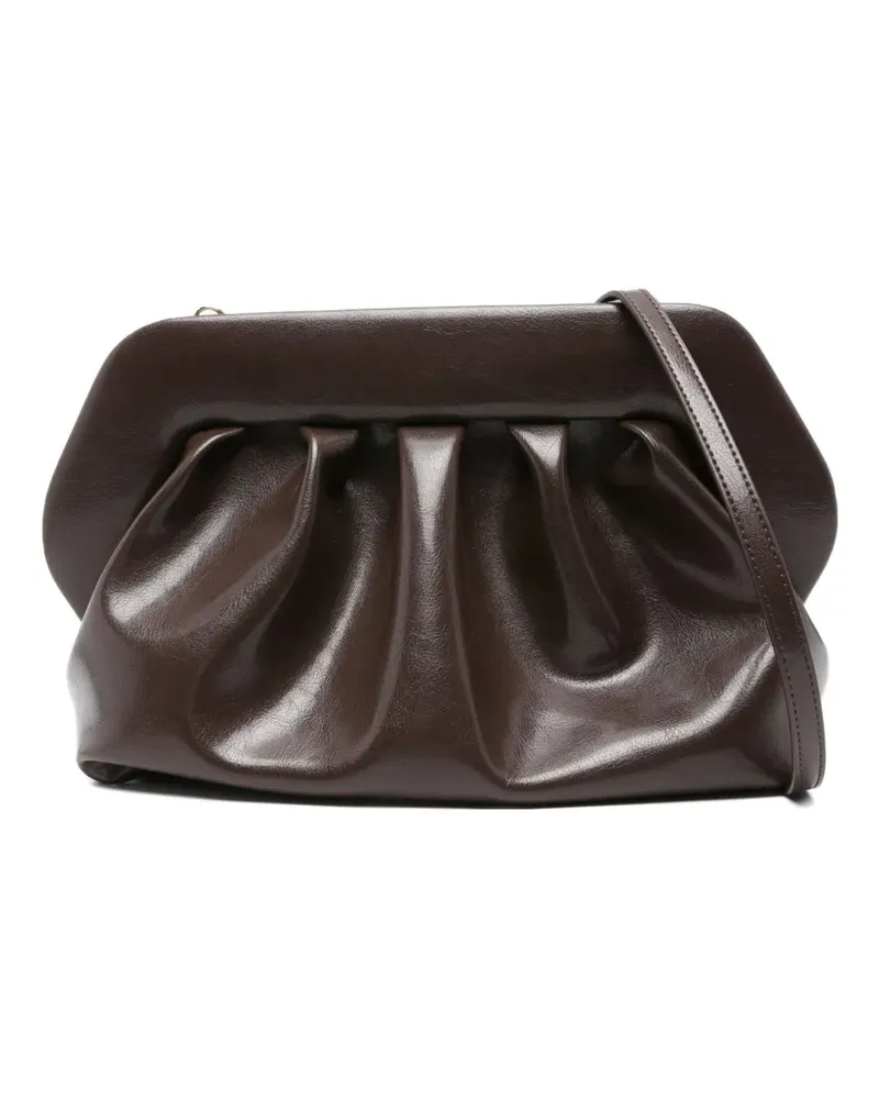 THEMOIRÈ gathered clutch bag - Braun Braun