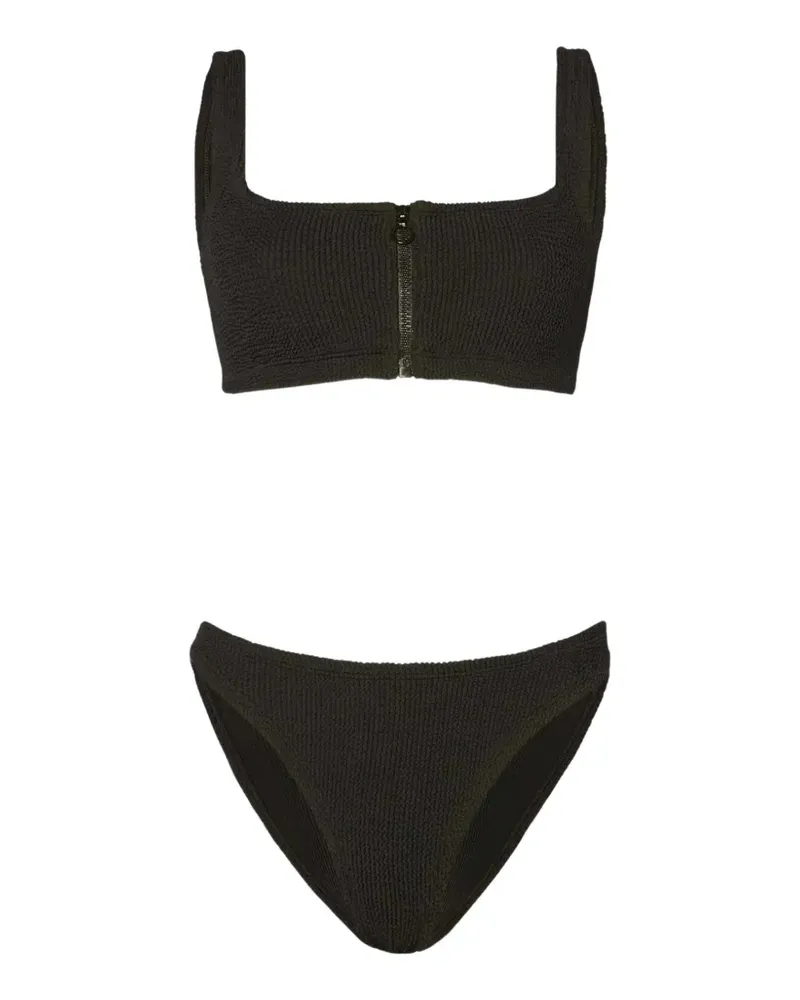 Hunza G Dallas zip-front bikini - Schwarz Schwarz