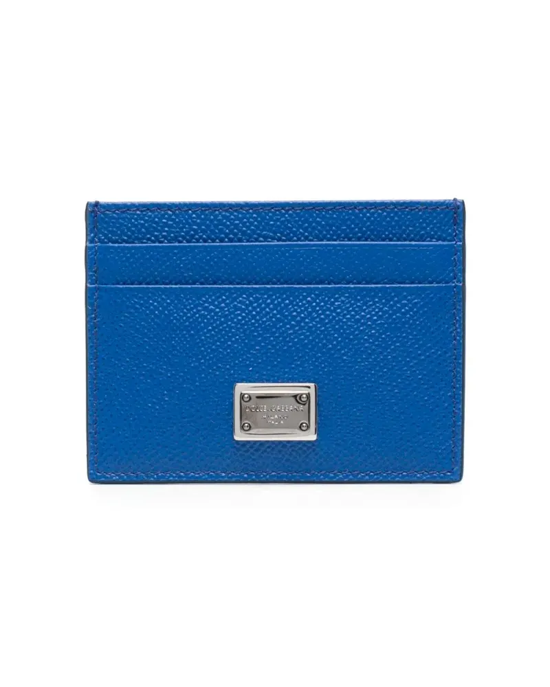 Dolce & Gabbana Kartenetui aus Dauphine-Leder - Blau Blau