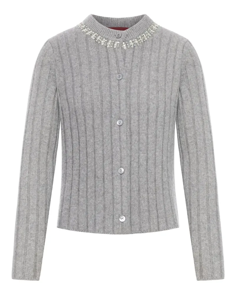 Gucci Gerippter Cardigan - Grau Grau