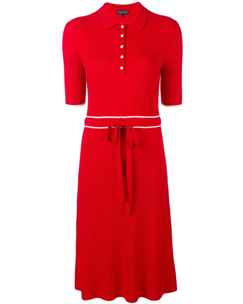 Cashmere In Love Geripptes Kleid - Rot Rot