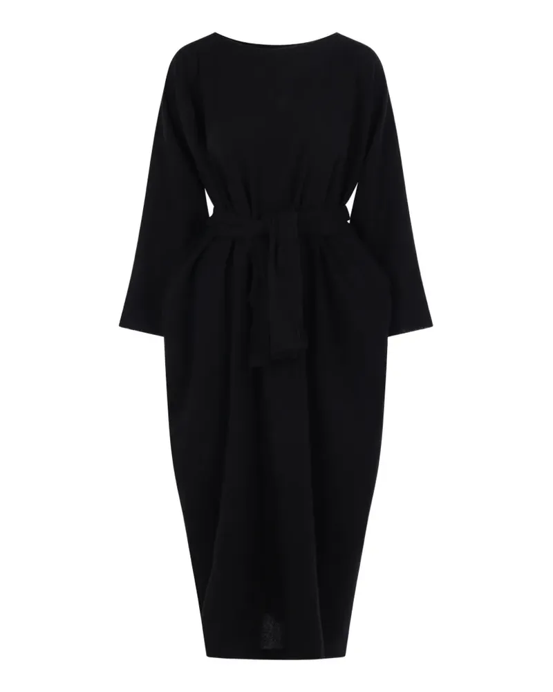 Daniela Gregis Midikleid mit U-Boot-Ausschnitt - Schwarz Schwarz