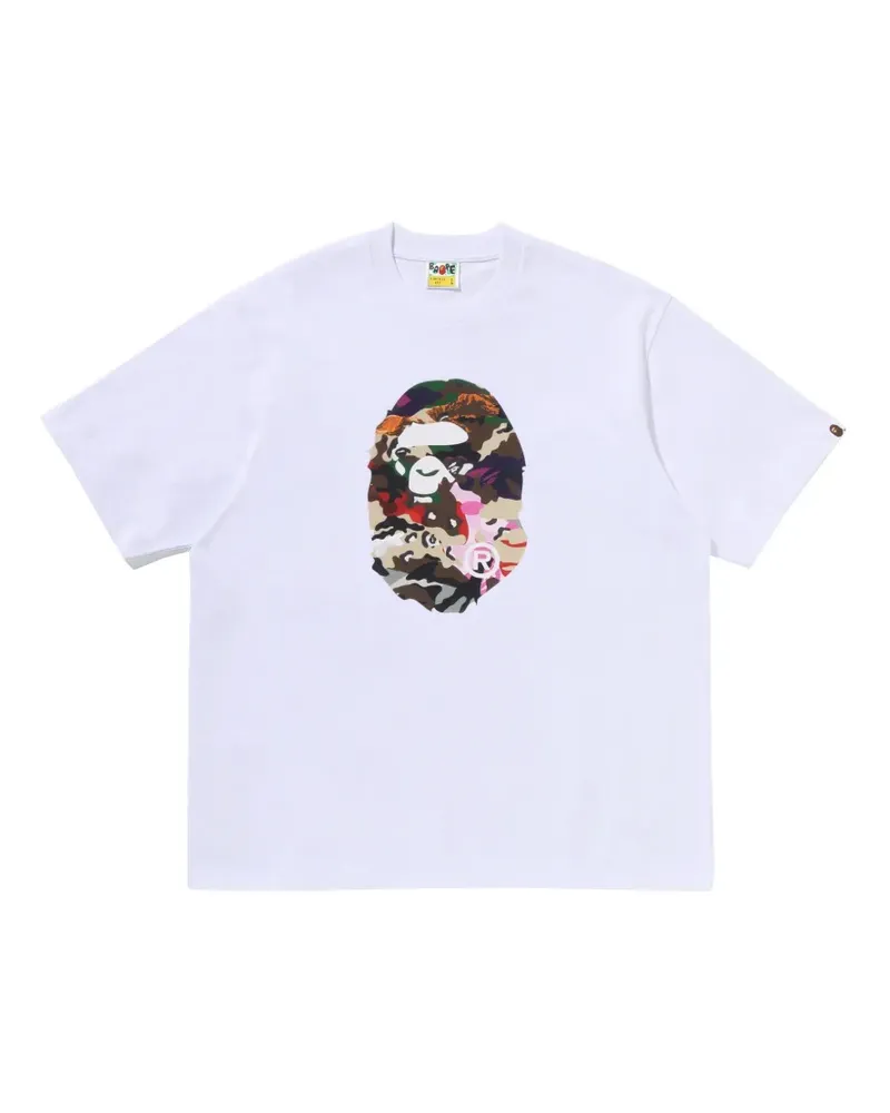 BAPE Ape Head T-Shirt mit grafischem Print - Weiß Weiß
